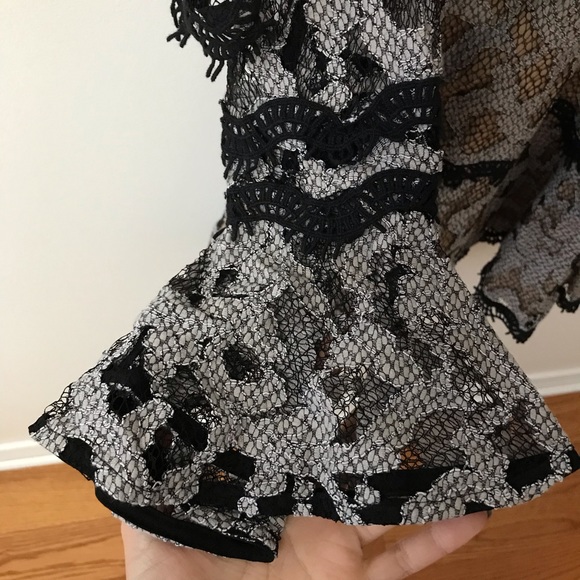 LA MAISON TALULAH LACE OFF THE SHOULDER MINI DRESS - Picture 9 of 11